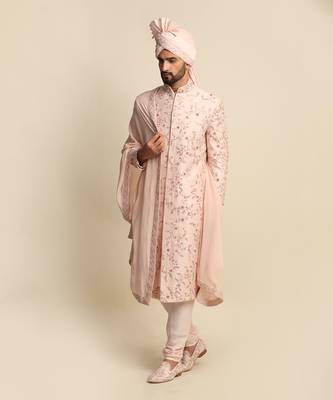 Pink Embroidered Sherwani 3