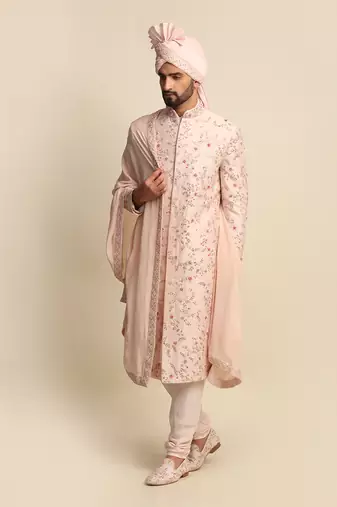 Pink Embroidered Sherwani