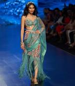 Tiffany blue Sapphire Belt Saree