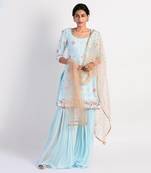 Rain ice Blue gharara set