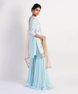 Rain ice Blue gharara set 2