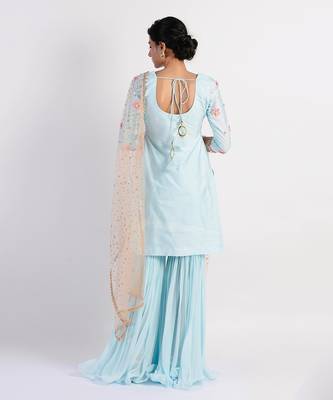 Rain ice Blue gharara set 3