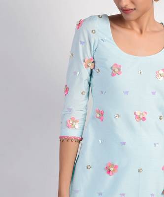 Rain ice Blue gharara set 4
