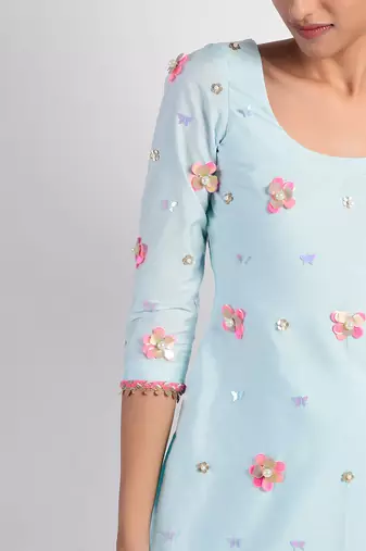 Rain ice Blue gharara set