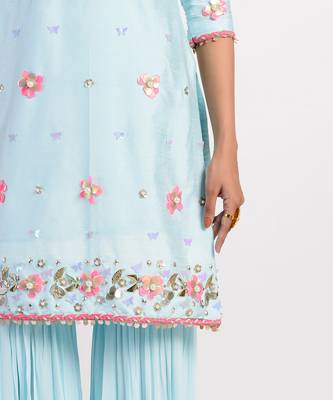 Rain ice Blue gharara set 5