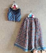 Blue Printed Ghaghra Set