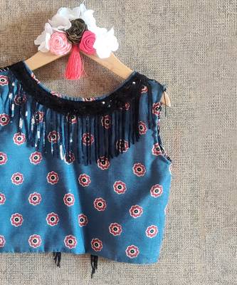 Blue Printed Ghaghra Set 3