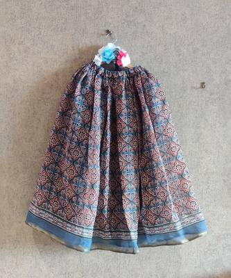 Blue Printed Ghaghra Set 4