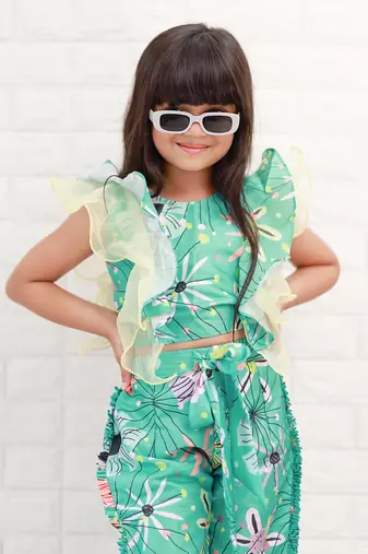 For Girl Crop Top and Bottom