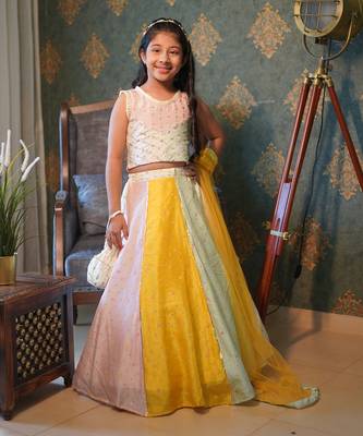 Multicolour Lahenga with different top pattern. 1
