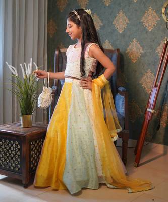 Multicolour Lahenga with different top pattern. 2