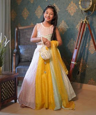 Multicolour Lahenga with different top pattern. 3