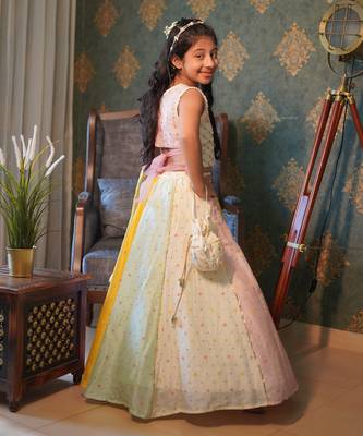 Multicolour Lahenga with different top pattern. 5