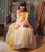 Embroidered Pleated Lahenga with Polti and croptop