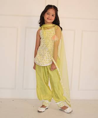 For Girl - Short Kurta with Dhoti 1