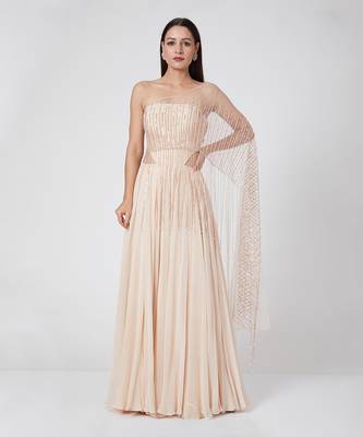 pastel peach gown 1