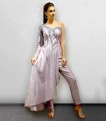 Purple One Shoulder Gown