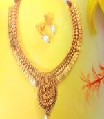 Gold Plated Designer Traditional Gold Necklace Set