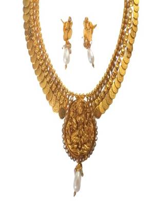 Gold Plated Designer Traditional Gold Necklace Set 2