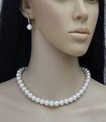  Designer White Beads Traditional Necklace Set