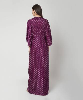Violet draped dress 2