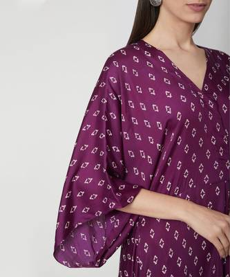 Violet draped dress 3