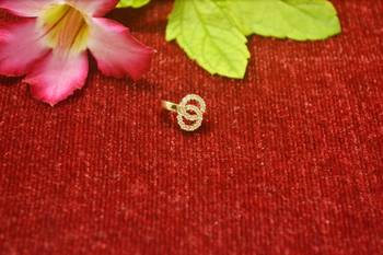 Gold Floral Designer Gold Plated diamond nose CLIPON nosering or nosepin 1