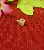 Gold Floral Designer Gold Plated diamond nose CLIPON nosering or nosepin