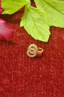 Gold Floral Designer Gold Plated diamond nose CLIPON nosering or nosepin