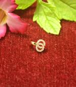 Gold Floral Designer Gold Plated diamond nose CLIPON nosering or nosepin