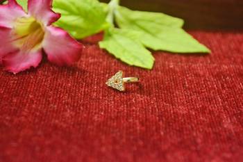 Twinkling gold floral diamond nose accessory clipon nosering or nosepin 1