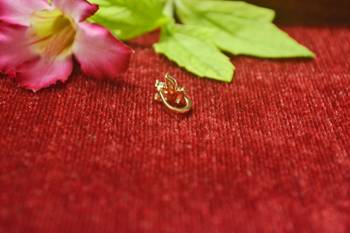 charming gold floral diamond nose accessory clipon nosering or nosepin 2