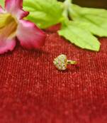 charming gold floral diamond nose accessory clipon nosering or nosepin
