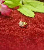  Charming gold floral diamond nose accessory clipon nosering or nosepin