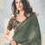 SAREE MALL Women's Georgette Grey Printed Designer Saree With Blouse Piece