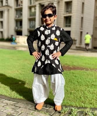 White Thread Embroidered Jacket with Kurta and Patiala 3