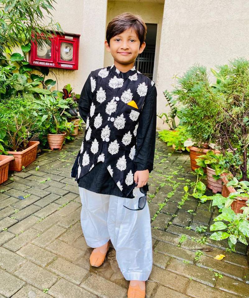 White Thread Embroidered Jacket with Kurta and Patiala