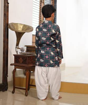 Elephant Print Kurta with Patiala Salwar 5