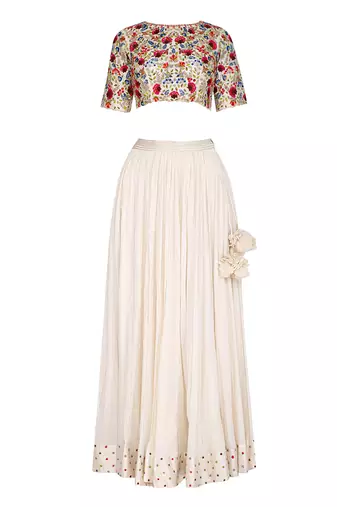 Ivory Lehenga Set 