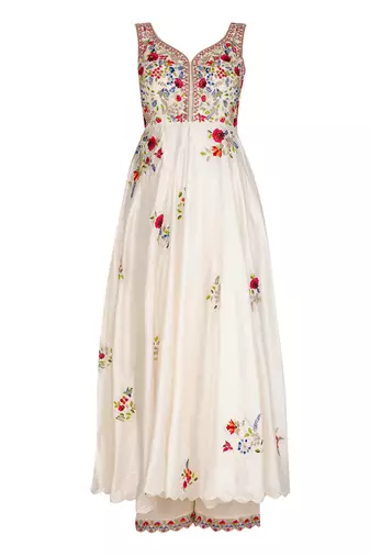 Ivory Anarkali set