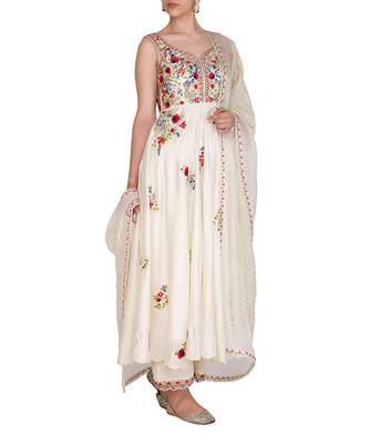 Ivory Anarkali set 1