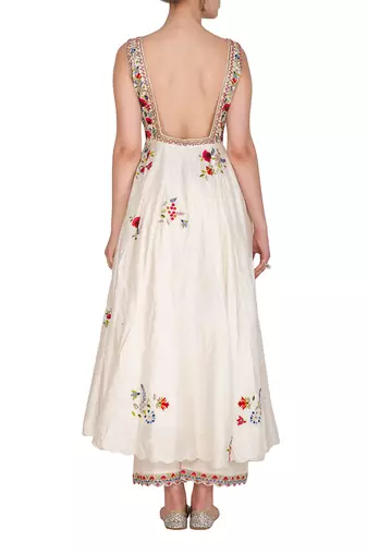 Ivory Anarkali set