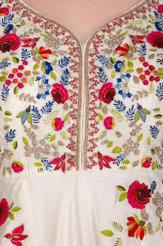 Ivory Anarkali set