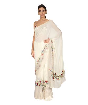 Ivory Saree 2