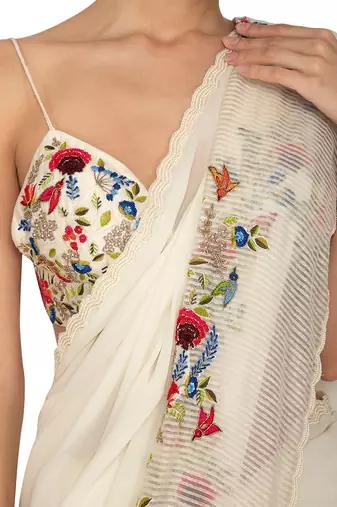 Ivory Saree