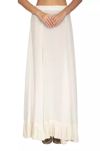 Ivory Chanderi Saree