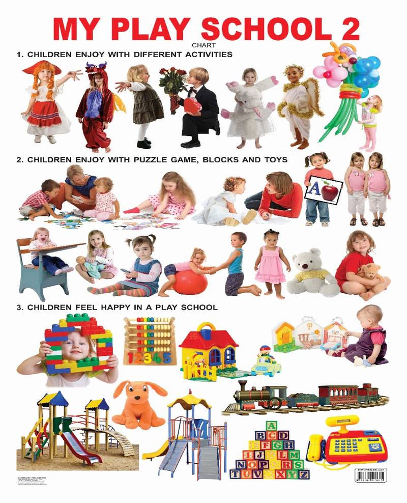 My Play School2 Early Learning Educational Wall Chart by Dreamland Publications 9788184513615