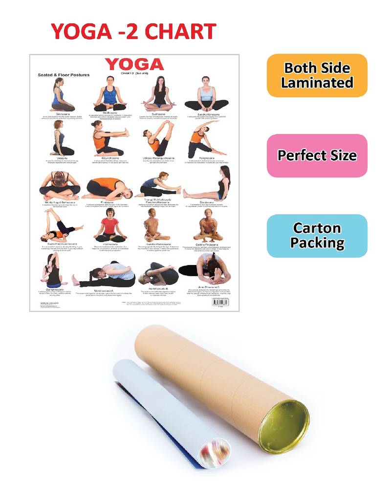 Yoga Chart 2 Reference Educational Wall Chart by Dreamland Publications 9788184516371