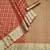 Red woven organza saree with blouse