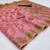 Pink woven organza saree with blouse
